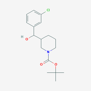 molecular formula C17H24ClNO3 B14791245 Tert-butyl 3-[(3-chlorophenyl)-hydroxymethyl]piperidine-1-carboxylate 