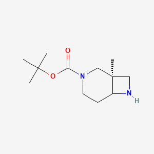 molecular formula C12H22N2O2 B14791248 tert-butyl (1R)-1-methyl-3,7-diazabicyclo[4.2.0]octane-3-carboxylate 