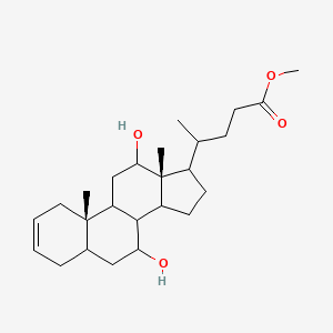 molecular formula C25H40O4 B14791261 methyl 4-[(10S,13R)-7,12-dihydroxy-10,13-dimethyl-4,5,6,7,8,9,11,12,14,15,16,17-dodecahydro-1H-cyclopenta[a]phenanthren-17-yl]pentanoate 