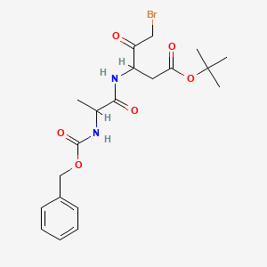 molecular formula C20H27BrN2O6 B14791264 Tert-butyl 5-bromo-4-oxo-3-[2-(phenylmethoxycarbonylamino)propanoylamino]pentanoate 