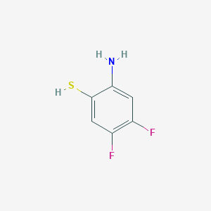 molecular formula C6H5F2NS B147913 2-Amino-4,5-difluorobenzenethiol CAS No. 131105-93-6