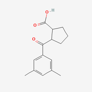 molecular formula C15H18O3 B14791404 2-(3,5-Dimethylbenzoyl)cyclopentane-1-carboxylic acid 