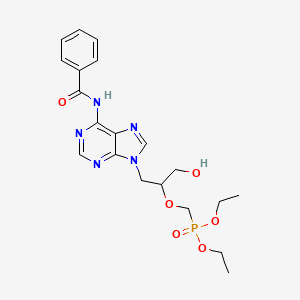 molecular formula C20H26N5O6P B14791434 N-[9-[2-(diethoxyphosphorylmethoxy)-3-hydroxypropyl]purin-6-yl]benzamide 