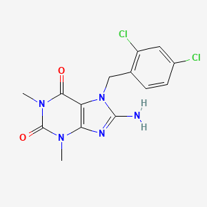 molecular formula C14H13Cl2N5O2 B14791443 8-Amino-7-(2,4-dichlorobenzyl)-1,3-dimethyl-1H-purine-2,6(3H,7H)-dione 