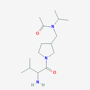 molecular formula C15H29N3O2 B14791452 N-[[1-(2-amino-3-methylbutanoyl)pyrrolidin-3-yl]methyl]-N-propan-2-ylacetamide 