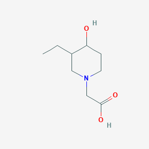 molecular formula C9H17NO3 B1479151 2-(3-Ethyl-4-hydroxypiperidin-1-yl)acetic acid CAS No. 2090303-05-0