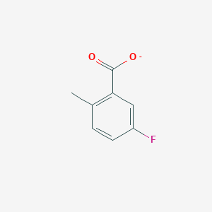 molecular formula C8H6FO2- B14791519 5-Fluoro-2-methylbenzoate 