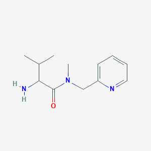 molecular formula C12H19N3O B14791525 2-amino-N,3-dimethyl-N-(pyridin-2-ylmethyl)butanamide 