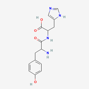 molecular formula C15H18N4O4 B14791528 Tyrosine Histidine dipeptide 