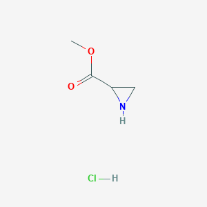molecular formula C4H8ClNO2 B14791548 methyl (2R)-aziridine-2-carboxylate;hydrochloride 