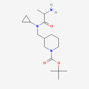 molecular formula C17H31N3O3 B14791667 Tert-butyl 3-[[2-aminopropanoyl(cyclopropyl)amino]methyl]piperidine-1-carboxylate 