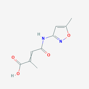 molecular formula C9H10N2O4 B14791677 2-Methyl-4-[(5-methyl-1,2-oxazol-3-yl)amino]-4-oxobut-2-enoic acid 