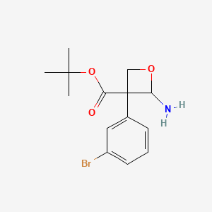 molecular formula C14H18BrNO3 B14791683 Tert-butyl 2-amino-3-(3-bromophenyl)oxetane-3-carboxylate 