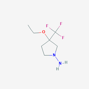3-Ethoxy-3-(trifluoromethyl)pyrrolidin-1-amine