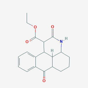 molecular formula C19H21NO4 B14791786 Ethyl 8,15-dioxo-14-azatetracyclo[7.7.1.02,7.013,17]heptadeca-2,4,6-triene-16-carboxylate 