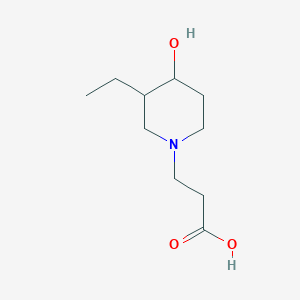 3-(3-Ethyl-4-hydroxypiperidin-1-yl)propanoic acid