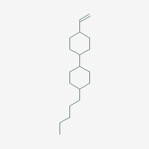 molecular formula C19H34 B147918 (反式，反式)-4-戊基-4'-乙烯基-1,1'-双(环己烷) CAS No. 129738-34-7