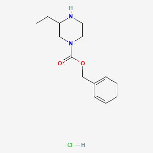 molecular formula C14H21ClN2O2 B14791808 Benzyl (3S)-3-ethylpiperazine-1-carboxylate hydrochloride 
