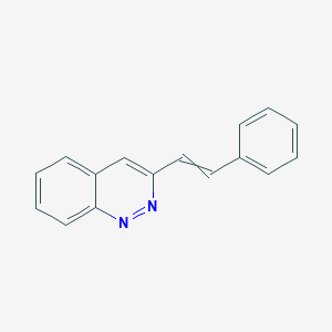 molecular formula C16H12N2 B14791843 3-[(1E)-2-phenylethenyl]cinnoline 