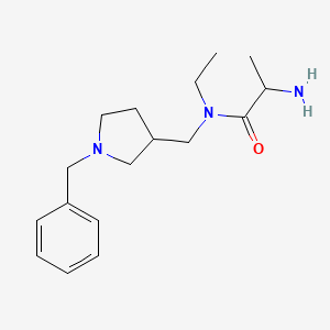 molecular formula C17H27N3O B14791862 2-amino-N-[(1-benzylpyrrolidin-3-yl)methyl]-N-ethylpropanamide 