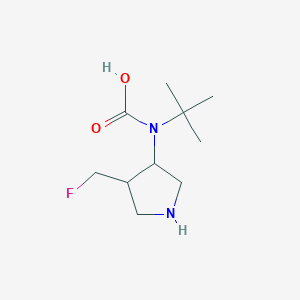 molecular formula C10H19FN2O2 B14791906 Tert-butyl-[4-(fluoromethyl)pyrrolidin-3-yl]carbamic acid 