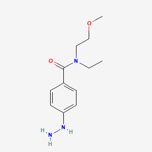 molecular formula C12H19N3O2 B14791928 N-ethyl-4-hydrazinyl-N-(2-methoxyethyl)benzamide 