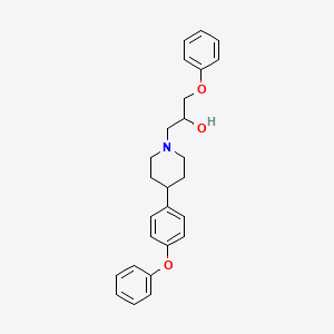 molecular formula C26H29NO3 B14792041 alpha-(Phenoxymethyl)-4-(4-phenoxyphenyl)-1-piperidineethanol 