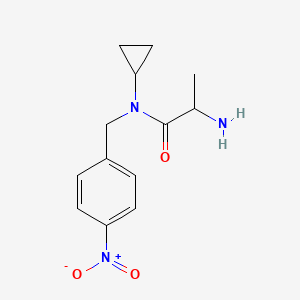 molecular formula C13H17N3O3 B14792448 2-amino-N-cyclopropyl-N-[(4-nitrophenyl)methyl]propanamide 
