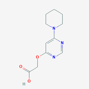 molecular formula C11H15N3O3 B1479264 2-((6-(Piperidin-1-yl)pyrimidin-4-yl)oxy)acetic acid CAS No. 2098083-74-8