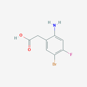 molecular formula C8H7BrFNO2 B14792725 2-(2-Amino-5-bromo-4-fluorophenyl)acetic acid 