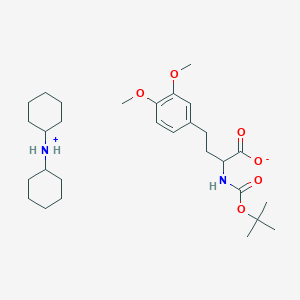 molecular formula C29H48N2O6 B14792735 Dicyclohexylazanium;4-(3,4-dimethoxyphenyl)-2-[(2-methylpropan-2-yl)oxycarbonylamino]butanoate 