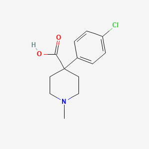 molecular formula C13H16ClNO2 B14792777 4-(4-Chlorophenyl)-1-methylpiperidine-4-carboxylic acid 