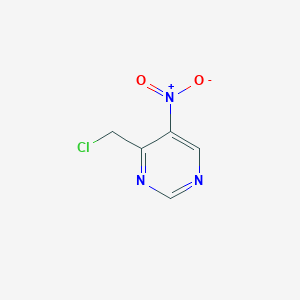 molecular formula C5H4ClN3O2 B14792953 Pyrimidine, 4-(chloromethyl)-5-nitro- 