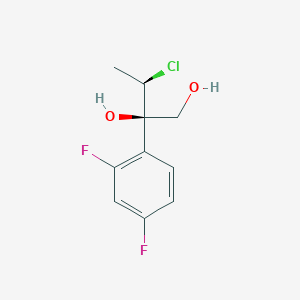 molecular formula C10H11ClF2O2 B147930 (2R,3R)-3-Chloro-2-(2,4-difluoro-phenyl)-butane-1,2-diol CAS No. 126917-45-1