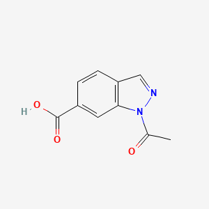 molecular formula C10H8N2O3 B14793030 1-acetyl-1H-indazole-6-carboxylicacid 