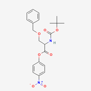 molecular formula C21H24N2O7 B14793051 Boc-O-benzyl-L-serine 4-nitrophenyl ester 