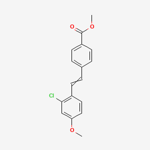 molecular formula C17H15ClO3 B14793129 Methyl 4-[2-(2-chloro-4-methoxyphenyl)ethenyl]benzoate 