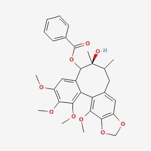 molecular formula C30H32O9 B14793150 Gomisin-C;Schizantherin-A;Wuweizi ester-A 