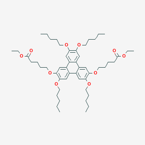 molecular formula C52H76O10 B14793162 Diethyl 5,5'-((3,6,10,11-tetrakis(pentyloxy)triphenylene-2,7-diyl)bis(oxy))dipentanoate 