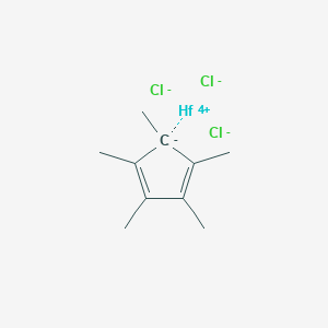 molecular formula C10H15Cl3Hf B14793171 Pentamethylcyclopentadienylhafnium(IV) trichloride CAS No. 75181-08-7