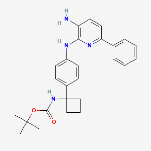 molecular formula C26H30N4O2 B14793313 tert-Butyl [1-[4-[(3-amino-6-phenylpyridin-2-yl)amino]phenyl]cyclobutyl]carbamate 