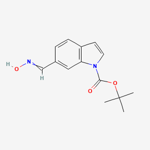 molecular formula C14H16N2O3 B14793364 tert-Butyl 6-((hydroxyimino)methyl)-1H-indole-1-carboxylate 