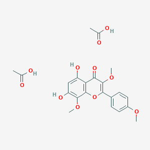 molecular formula C22H24O11 B14793418 Flavone, 5,7-dihydroxy-3,4',8-trimethoxy-, diacetate 