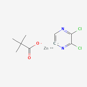 molecular formula C9H10Cl2N2O2Zn B14793448 zinc;5,6-dichloro-2H-pyrazin-2-ide;2,2-dimethylpropanoate 