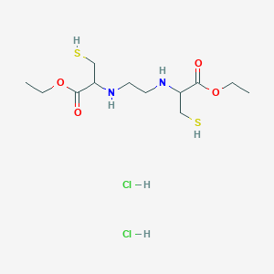 molecular formula C12H26Cl2N2O4S2 B14793469 Diethyl 2,2'-(1,2-ethanediyldiimino)bis(3-sulfanylpropanoate) dihydrochloride 