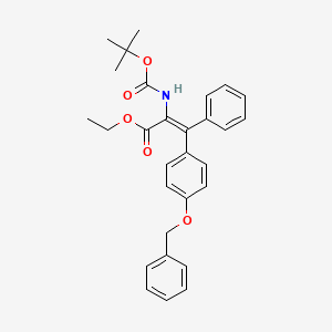 molecular formula C29H31NO5 B14793528 ethyl (E)-2-[(2-methylpropan-2-yl)oxycarbonylamino]-3-phenyl-3-(4-phenylmethoxyphenyl)prop-2-enoate 