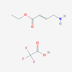 molecular formula C8H12F3NO4 B14793597 Ethyl 4-aminobut-2-enoate;2,2,2-trifluoroacetic acid 