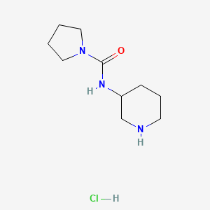 molecular formula C10H20ClN3O B14793610 N-piperidin-3-ylpyrrolidine-1-carboxamide;hydrochloride 