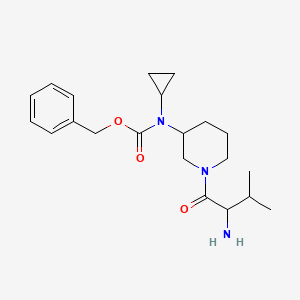 molecular formula C21H31N3O3 B14793625 Benzyl (1-((S)-2-amino-3-methylbutanoyl)piperidin-3-yl)(cyclopropyl)carbamate 