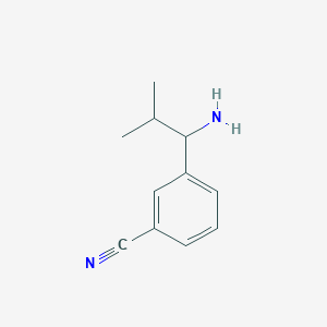 molecular formula C11H14N2 B14793772 3-(1-Amino-2-methylpropyl)benzonitrile 
